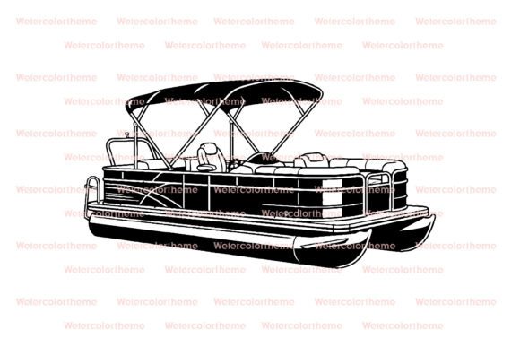 Download Pontoon Boat SVG Cut File - Boat Collection