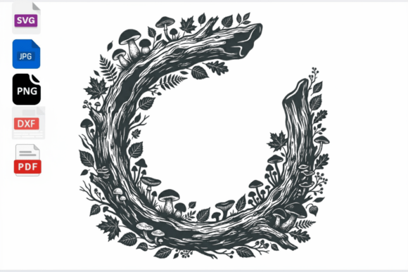 Download Mushroom Wood Circle Cut File SVG - Premium Resources
