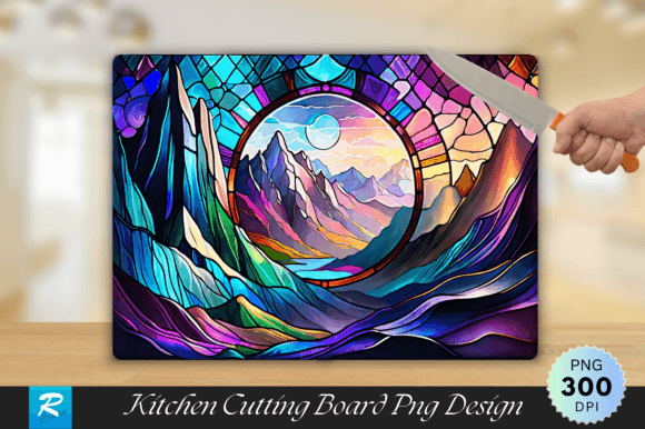 Download Cave Mountains Stained Glass Cutting - Premium Resources