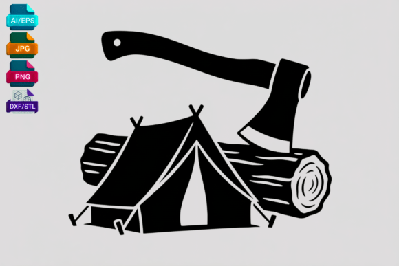 Download Camping Tent Axe Wood SVG Cut File - Premium Resources