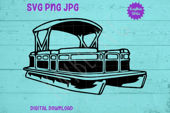 Download Pontoon Boat SVG PNG JPG Cut Files - Boat Collection