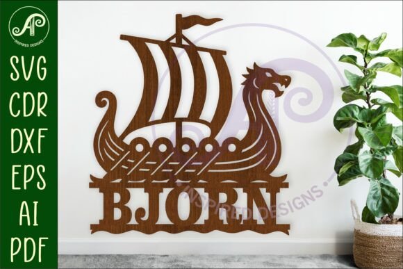 Download Viking Dragon Boat Personalize Name Sign - Boat Collection
